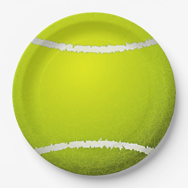 Assiettes En Carton Tennis Design Papier Plaque (Devant)
