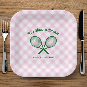 Assiettes En Carton Tennis Enterrement de Vie de Jeune Fille Faisons d
