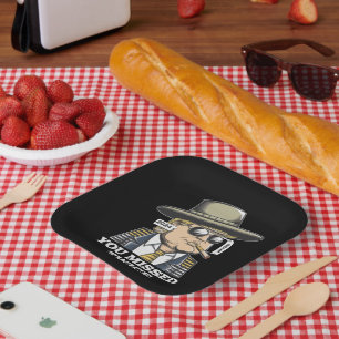 Assiettes En Carton Tentative d'assassinat de Trump Trump 2024 Vous av