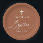 Assiettes En Carton Terracotta Burnt Orange Cross Baptiser Plaques de<br><div class="desc">Terracotta Burnt Orange Cross Baptiser Plaques de fête</div>