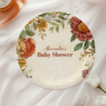 Assiettes En Carton Terracotta Floral Baby in Bloom Baby shower<br><div class="desc">Complétez votre table de baby shower avec nos Plaques de papier de douche fleurie Baby In Bloom Blush & Turquoise Spring Floral Spring. Conçues avec de délicats flancs d'aquarelle et de couleur brune turquoise, ces assiettes apportent une touche fraîche et sophistiquée à votre célébration. Idéales pour un baby shower à...</div>