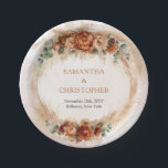 Assiettes En Carton Terracotta orange brûlée et arche feuillage vert<br><div class="desc">Préparez-vous à élever votre réception de mariage avec une touche enchanteresse! Imaginez vos tables ornées de terracotta orange vierge et de plaques en papier d'arche verdoyantes, ajoutant un charme fantaisiste et rustique qui fait écho à un esprit aventureux. Ces assiettes s'harmonisent sans effort avec les teintes de la nature, insufflant...</div>