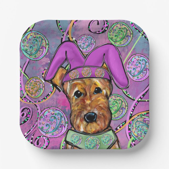 ASSIETTES EN CARTON TERRIER AIRDALAIS   (Recto)