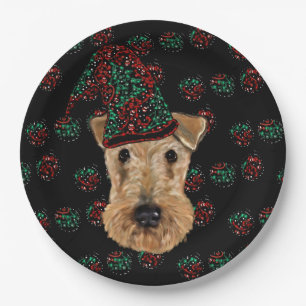 ASSIETTES EN CARTON TERRIER AIREDALE