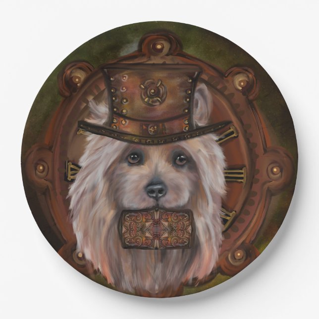 ASSIETTES EN CARTON TERRIER AUSTRALIEN (Devant)