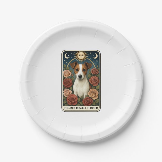 Assiettes En Carton Terrier Jack Russell (Devant)