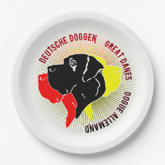 Assiettes En Carton Tête de Grand Danois