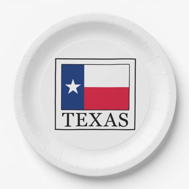 Assiettes En Carton Texas (Devant)