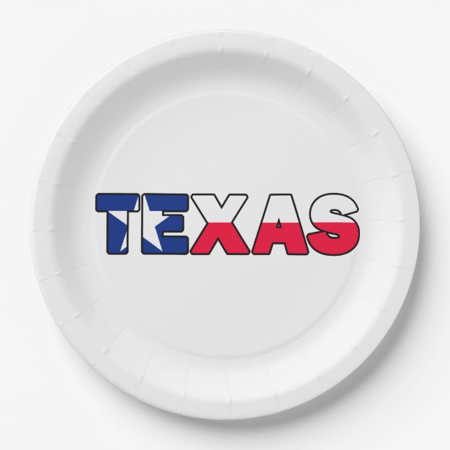 Assiettes En Carton Texas (Devant)