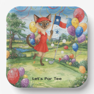 Assiettes En Carton Texas Golf Birthday Party sur vert pour les amoure