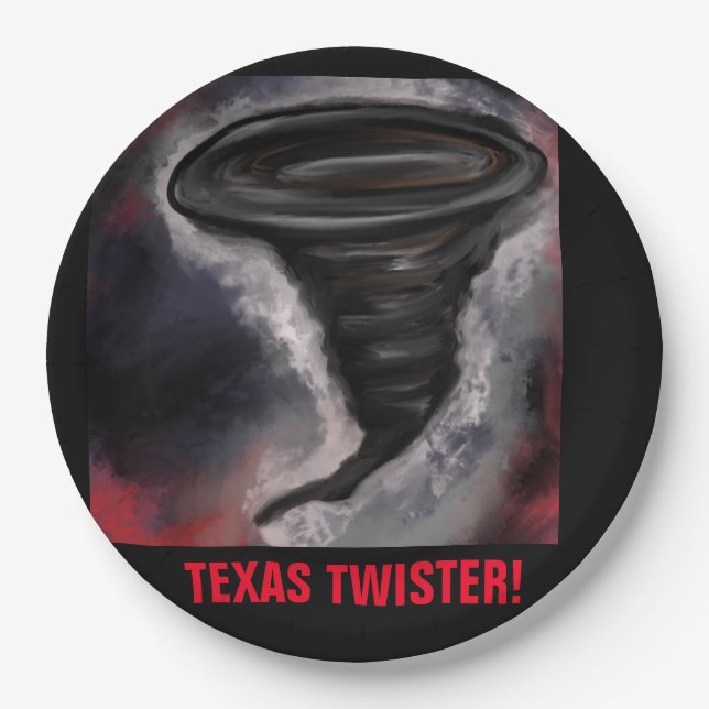 ASSIETTES EN CARTON TEXAS TWISTER (Devant)
