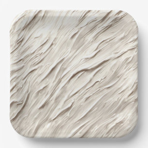 Assiettes En Carton Texture d'ivoire abstrait