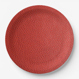 Assiettes En Carton Texture en cuir rouge