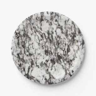 Assiettes En Carton texture granite Arrière - plan de marbre en noi