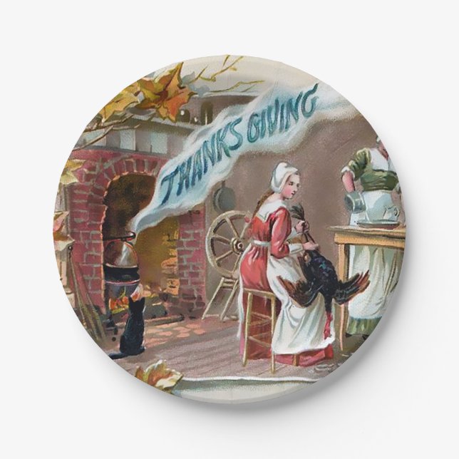 Assiettes En Carton Thanksgiving (Devant)