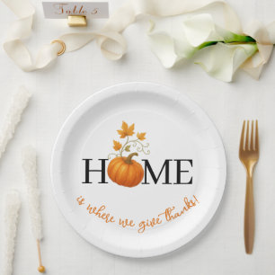 Assiettes En Carton Thanksgiving Citrouille Home Où nous donnons des r