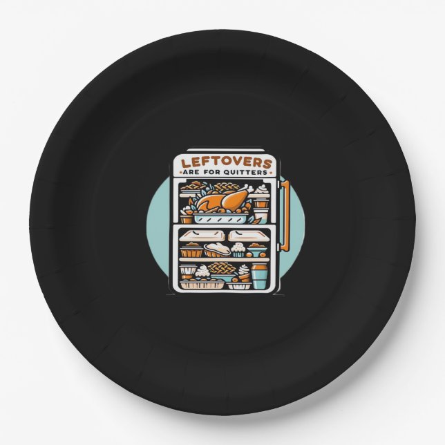Assiettes En Carton Thanksgiving Leftots Sont Pour Quitters Classic Fu (Devant)