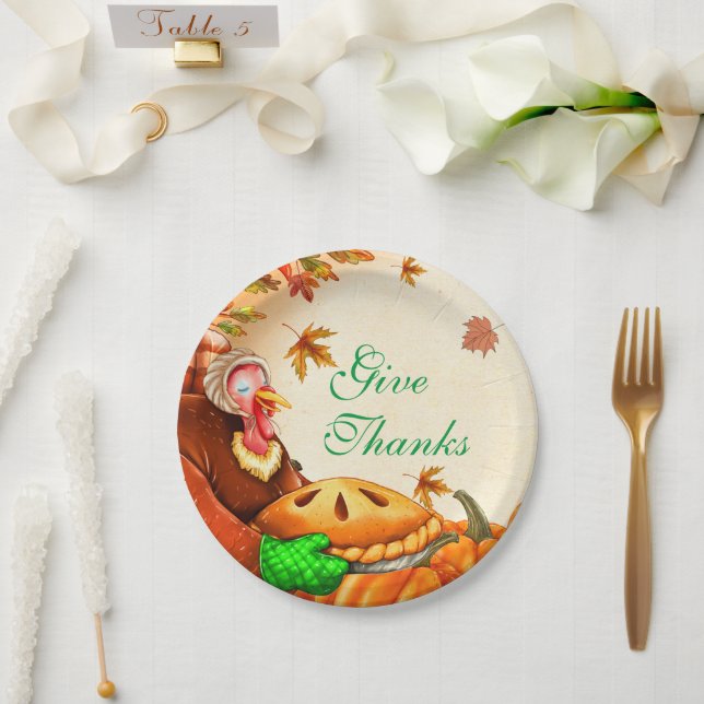 Assiettes En Carton Thanksgiving Pumpkin Pie (Mariage)