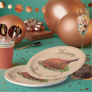 Assiettes En Carton Thanksgiving Turquie