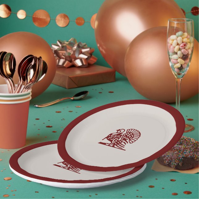 Assiettes En Carton Thanksgiving Turquie ~ Plaque (Multi)