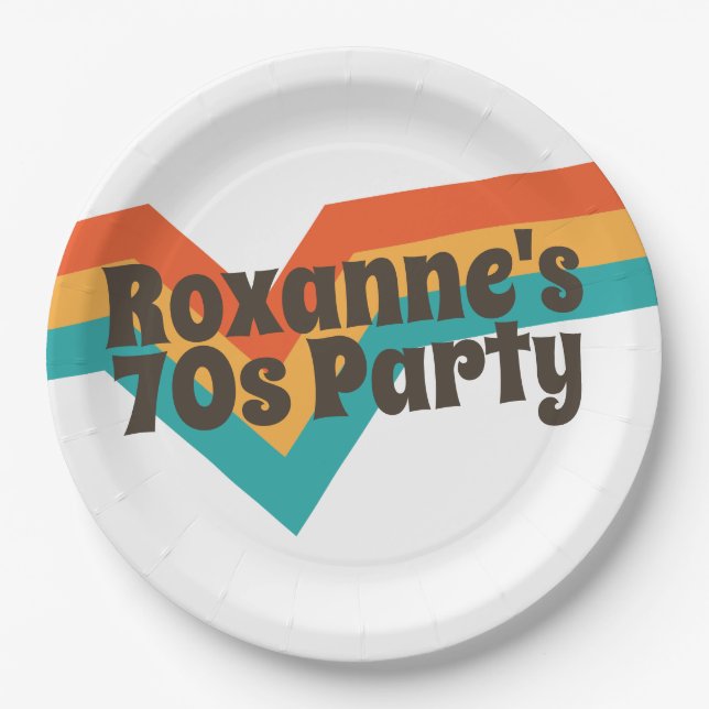 Assiettes En Carton That 70s Birthday Party  (Devant)