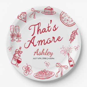 Assiettes En Carton That's Amore Enterrement de Vie de Jeune Fille 