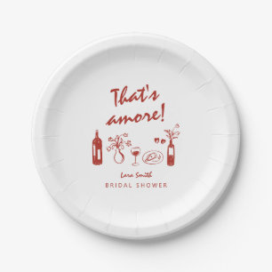 Assiettes En Carton That's Amore Mariée italienne douche de mariage