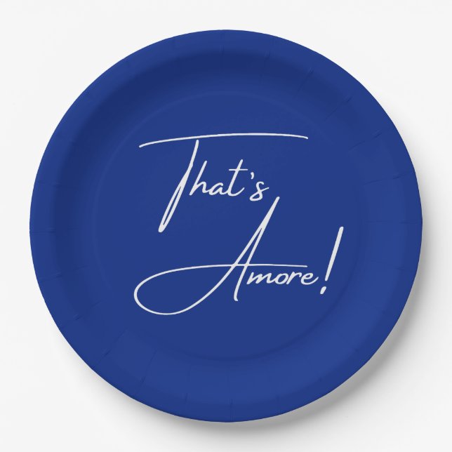Assiettes En Carton That's Amore Mediterranean Cobalt Blue  (Devant)