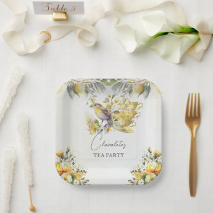 Assiettes En Carton Thé au citron Fête Toutes occasions Vintage