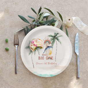 Assiettes En Carton The Big One   Retro Summer Surf Anniversaire