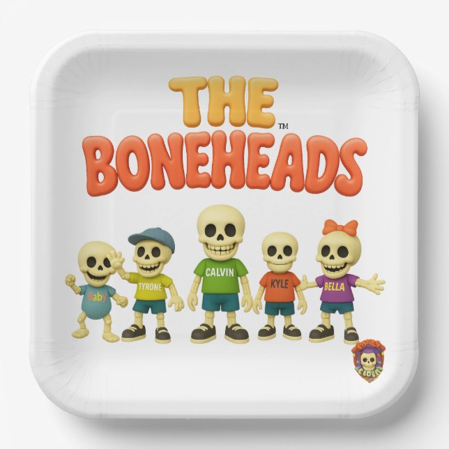 Assiettes En Carton The Boneheads™ Party Plate (Recto)