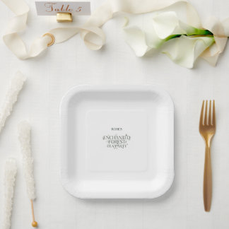 Assiettes En Carton Thé dans la Forêt Enchantée