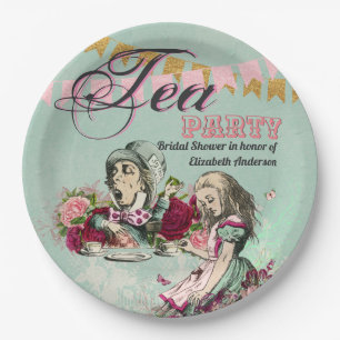 Assiettes En Carton Thé dansant vintage Alice aux Folies Théâtrales po