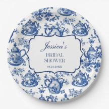 Thé de mariage en bleu blanc Chinoiserie