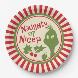 Assiettes En Carton The Grinch   Naughty or Nice