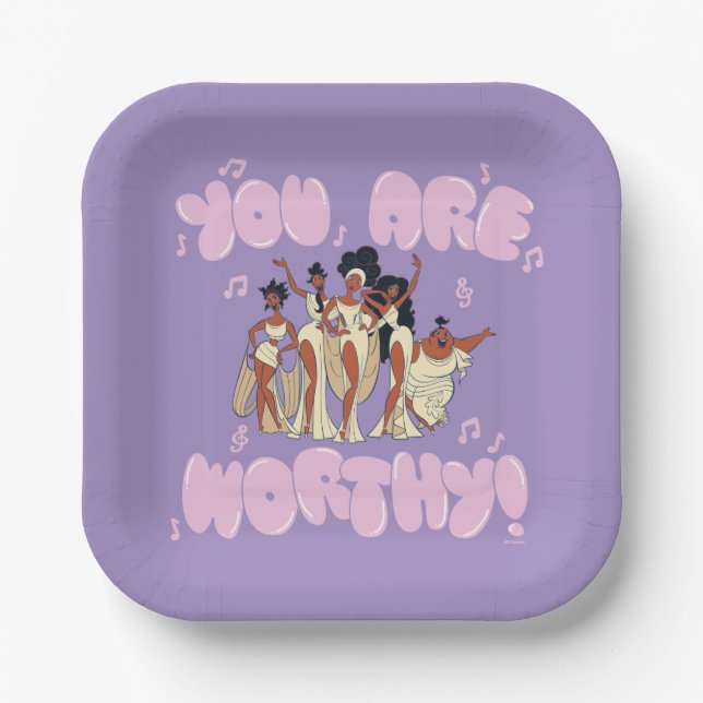 Assiettes En Carton The Muses - You Are Worthy Paper Plates (Recto)