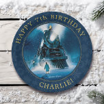 Assiettes En Carton The Polar Express Pajama Slumber Party Paper Plate<br><div class="desc">Celebrate your child's birthday with these beautiful Polar Express Birthday paper plates. Personalize by adding your child's name and age!</div>