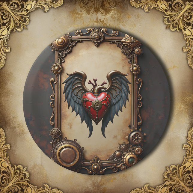 Assiettes En Carton The pulsating heart of mechanics, (Créateur téléchargé)