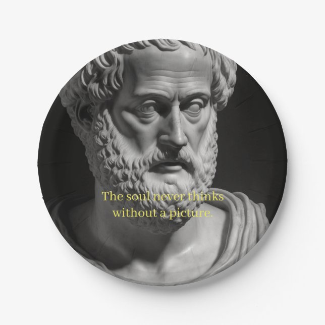 Assiettes En Carton The soul never thinks without a picture (Devant)