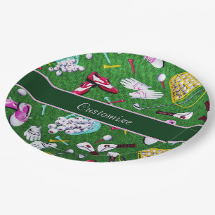 Assiettes En Carton The Time Girly Golf