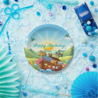 Assiettes En Carton Thème Arche de Noah