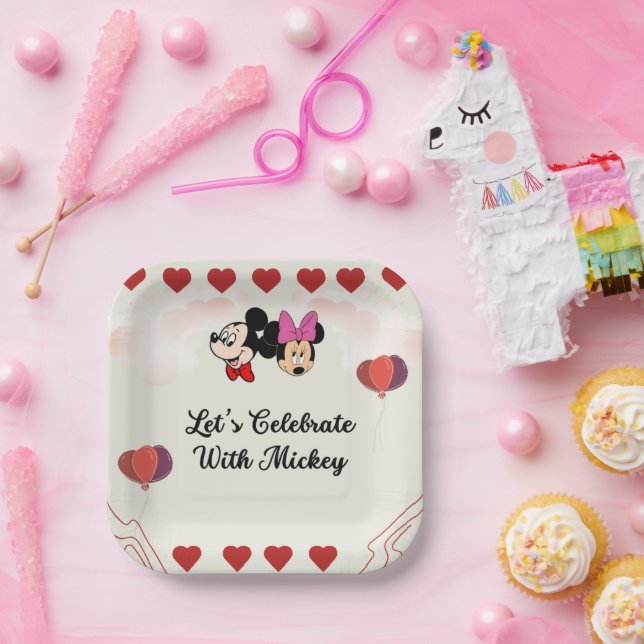 Assiettes En Carton Thème de Cute Mickey (Fête)