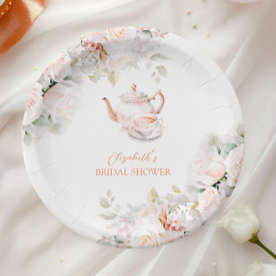 Assiettes En Carton Thème de fête de mariage Pastel Vintage pour une g