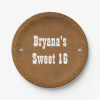 Thème de fête Western Rustique Brun Cuir et Diaman