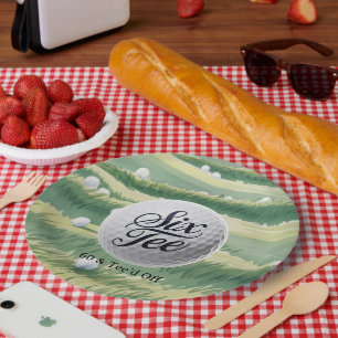 Assiettes En Carton Thème de golf 60 et fêter son anniversaire avec un