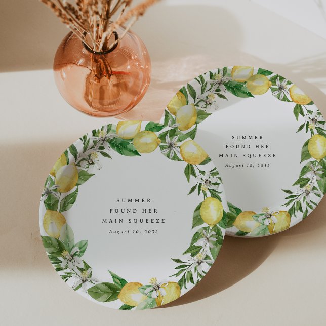 Assiettes En Carton Thème de mariage Lemon Main Squeeze (Créateur téléchargé)