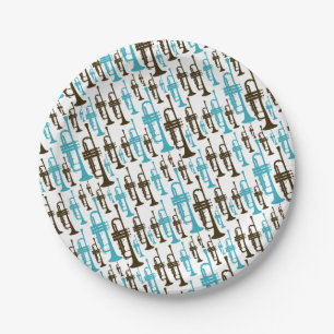 Assiettes En Carton Thème de trompette