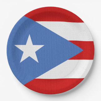 Assiettes En Carton Thème du drapeau de Porto Rico