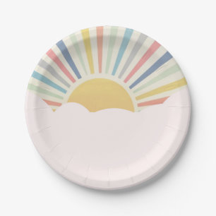Assiettes En Carton Thème Soleil, Rainbow party, Sunshine,