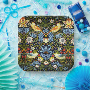 Assiettes En Carton Thief de fraises par William Morris
